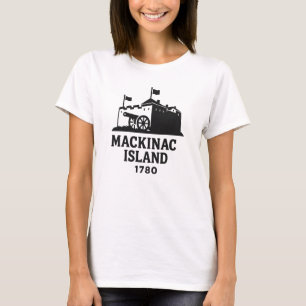 Fort Mackinac 1780 Historic Mackinac Island Silh T-Shirt
