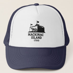 Fort Mackinac 1780 Historic Mackinac Island Silh Trucker Hat