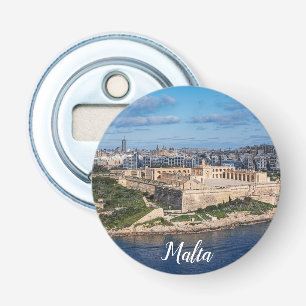 Fort Manoel and Sliema from Valletta, Malta Bottle Opener