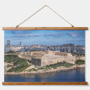 Fort Manoel and Sliema from Valletta, Malta Hanging Tapestry