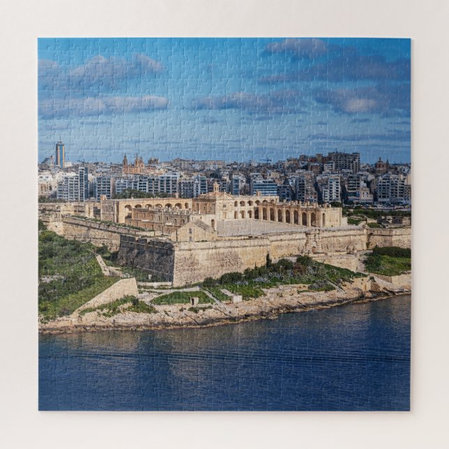 Fort Manoel and Sliema from Valletta, Malta Jigsaw Puzzle (Vertical)