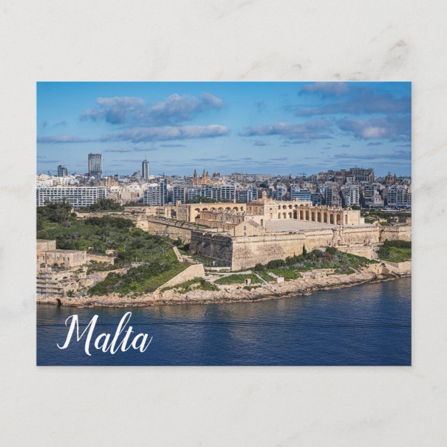 Fort Manoel and Sliema from Valletta, Malta Postcard (Front)