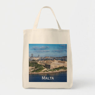 Fort Manoel and Sliema from Valletta, Malta Tote Bag