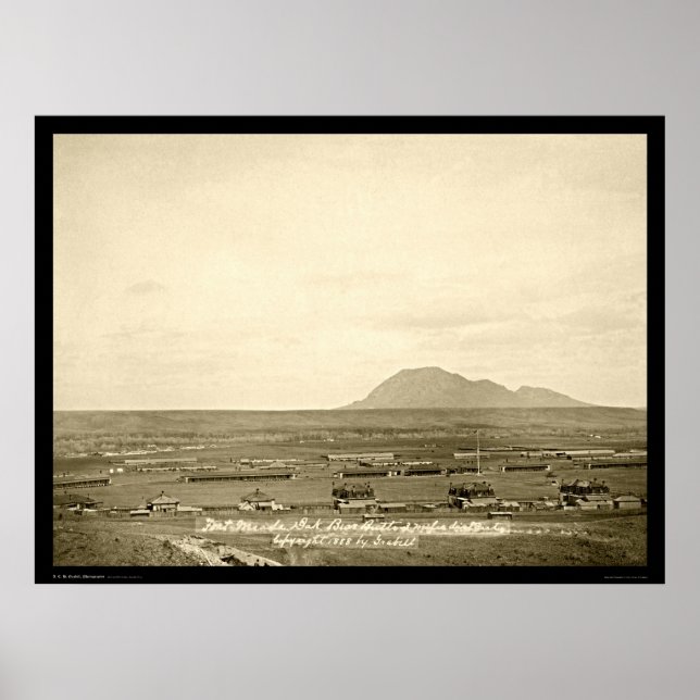 Fort Meade with Bear Butte SD 1888 Poster (Front)