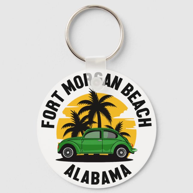 Fort Morgan Beach,Alabama Key Ring (Front)
