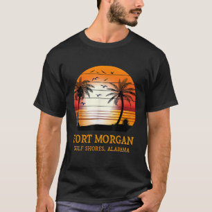 Fort Morgan Gulf Shores Alabama Vintage Sunset Ret T-Shirt