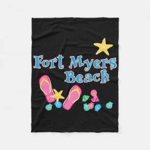 Fort Myers Beach Florida  Fleece Blanket