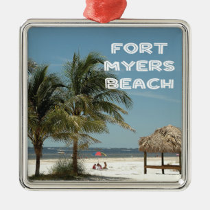 Fort Myers Beach Florida Metal Ornament