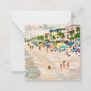 "Fort Myer's Beach" Florida painting Note Card