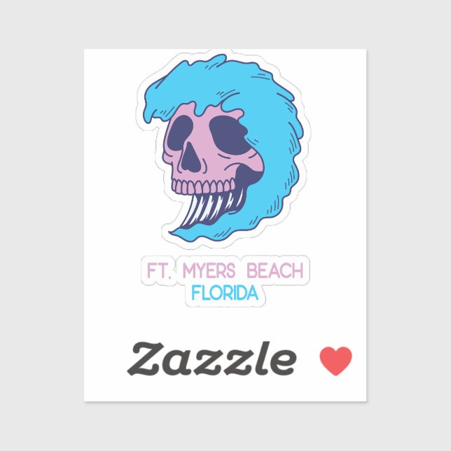 Fort Myers Beach Florida Skull waves  (Sheet)