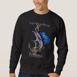 Fort Myers Beach Florida Swordfish Marlin Ocean Fi Sweatshirt