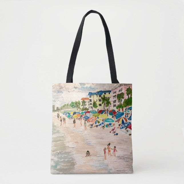 "Fort Myer's Beach" painting by Therese Kramer  Tote Bag (Front)