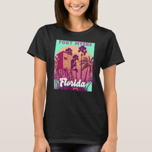 Fort Myers FL Florida vintage retro ocean scene be T-Shirt