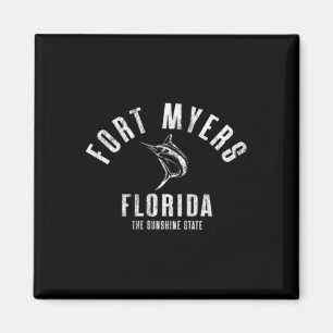 Fort Myers Florida Fl Retro Vintage Beach Front An Magnet