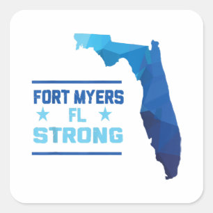 Fort Myers Florida Strong Square Sticker