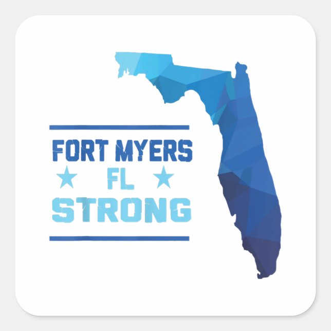 Fort Myers Florida Strong Square Sticker (Front)