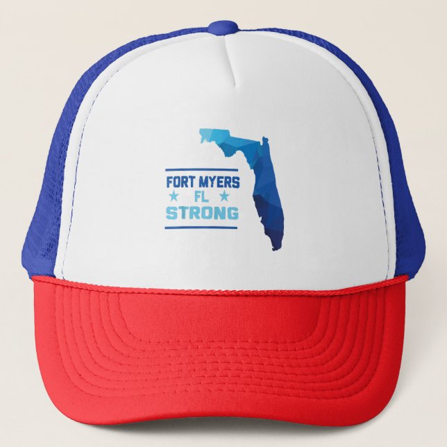 Fort Myers Florida Strong Trucker Hat (Front)