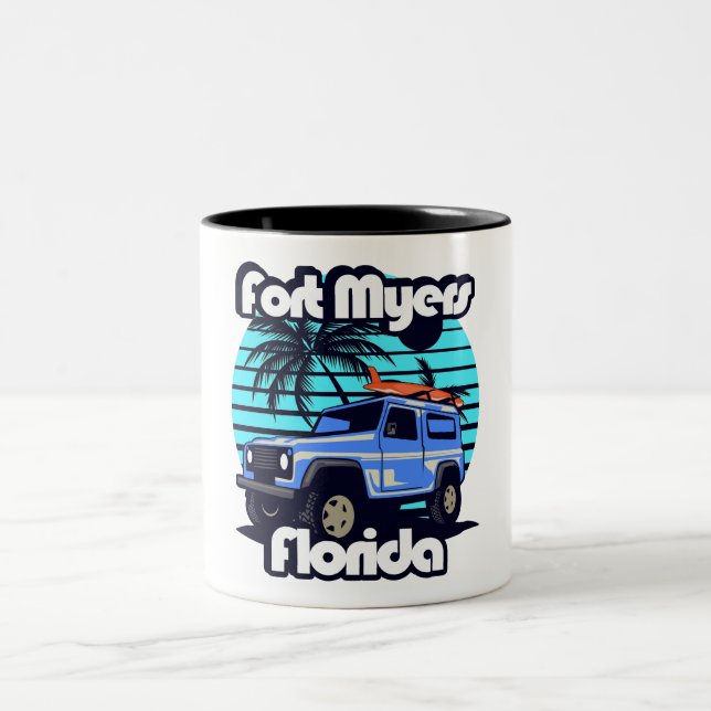 Fort Myers Florida Two-Tone Coffee Mug (Center)