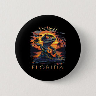 Fort Myers Florida Vacation Cute Alligator  6 Cm Round Badge