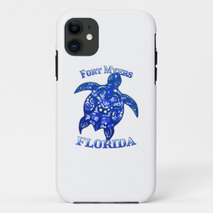 Fort Myers Florida Vacation Tribal Turtle iPhone 11 Case