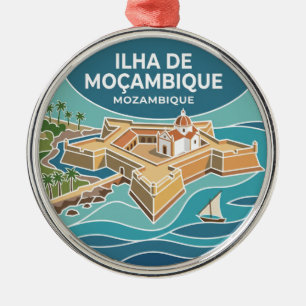 Fort of San Sebastian Mozambique Metal Ornament
