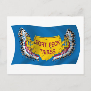 Fort Peck Assiniboine Flag Postcard