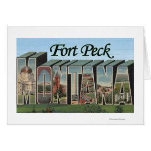 Fort Peck, Montana - Large Letter Scenes