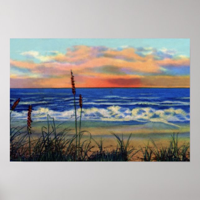Fort Pierce Florida Beach at Sunrise Poster (Front)