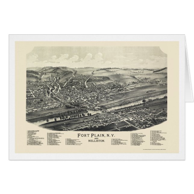 Fort Plain & Nelliston, NY Panoramic Map - 1891 (Front Horizontal)