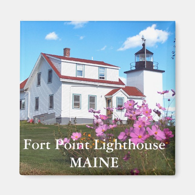 Fort Point Lighthouse, Maine Magnet (Front)