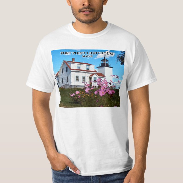 Fort Point Lighthouse, Maine T-Shirt (Front)