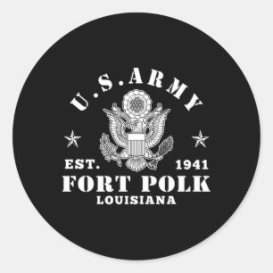 Fort Polk Louisiana Tigerland Classic Round Sticker