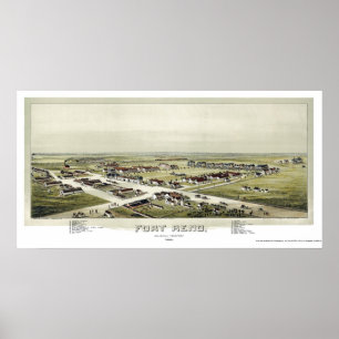 Fort Reno, OK Panoramic Map - 1891 Poster