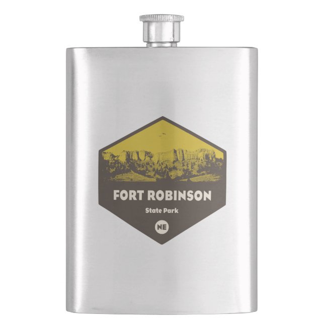 Fort Robinson State Park Nebraska Hip Flask (Front)