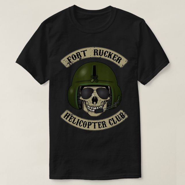 Fort Rucker Helicopter Club T 347  T-Shirt (Design Front)