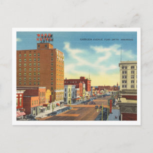 Fort Smith Arkansas Vintage Garrison Avenue 1940s Postcard