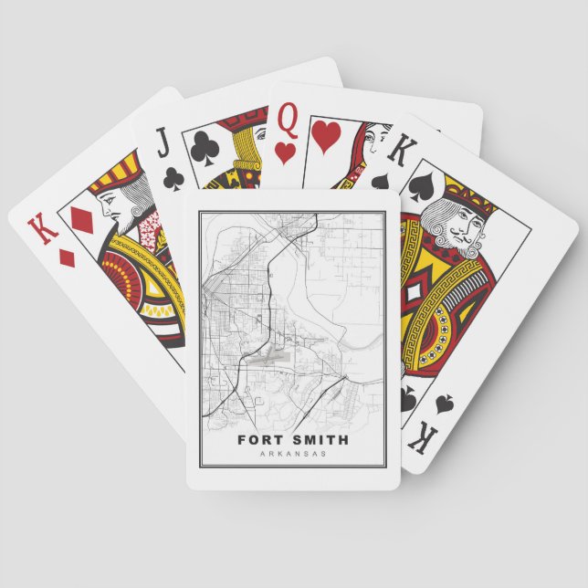Fort Smith Map Playing Cards (Back)