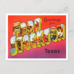 Fort Stockton, Texas Vintage Big Letters Postcard