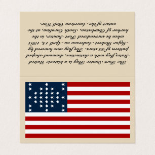 Fort Sumter Flag Business Card - "Tent Style Card"