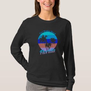 Fort Walton Beach Florida Retro Tropical Palm Tree T-Shirt