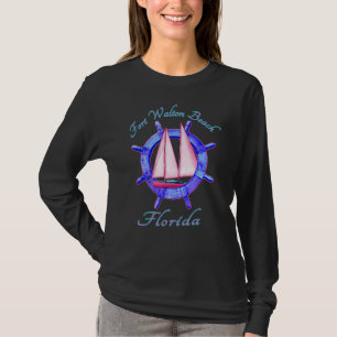 Fort Walton Beach Florida Sailboat Sailing Vacatio T-Shirt