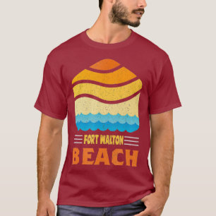Fort Walton Beach Florida - Vintage Waves T-Shirt