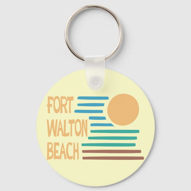 Fort Walton Beach geometric design Key Ring (Front)