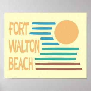 Fort Walton Beach geometric design Poster