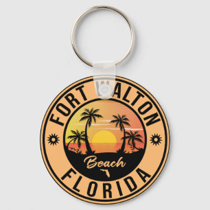 Fort Walton Florida Souvenir Beach Vintage Travel Key Ring