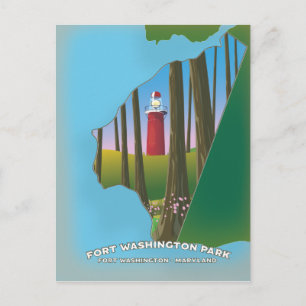 Fort Washington Park Maryland map Postcard