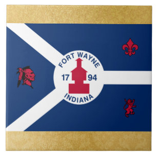 Fort Wayne city flag Ceramic Tile
