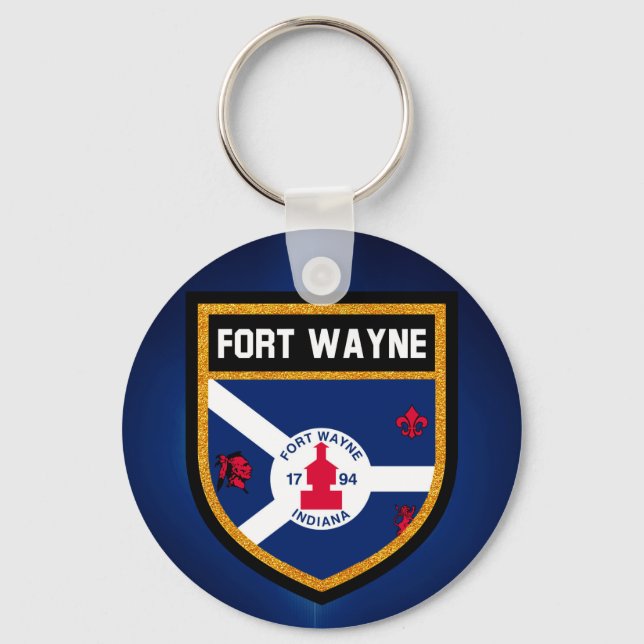 Fort Wayne Flag Key Ring (Front)