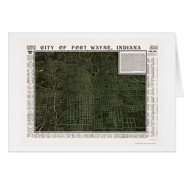 Fort Wayne, IN Panoramic Map - 1907 (Front Horizontal)