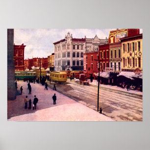 Fort Wayne, Indiana Calhoun and Main Streets Poster